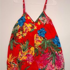 Show Me Your MuMu Red Floral Roxy Romper